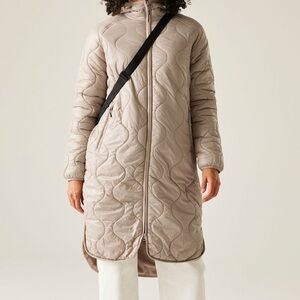 Mondetta Quilted Coat in Cream